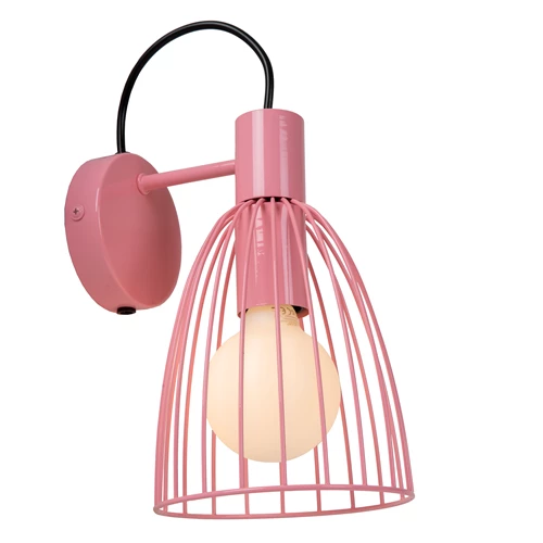 Lucide MACARONS - Wall light - 1xE27 - Pink - detail 1